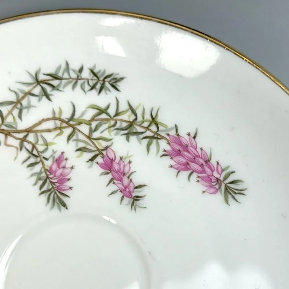 Hutschenreuther Heather White Collection Tea Cup Saucer Desert Plate Bavaria